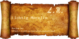 Lichtig Morella névjegykártya